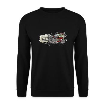 T4512 - Unisex Pullover - Schwarz - Vorne - Alina (178cm) & Michal (187cm)