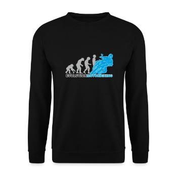 evolution moto, moto, moto - Sweat-shirt Unisexe - noir - Devant - Alina (178cm) & Michal (187cm)
