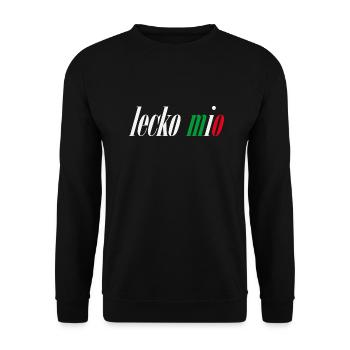 lecko mio - Unisex Pullover - Schwarz - Vorne - Alina (178cm) & Michal (187cm)