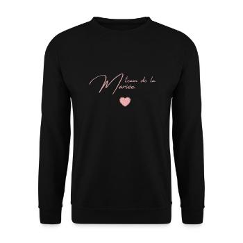 team de la mariée rose gold- t-shirt assorti - Sweat-shirt Unisexe - noir - Devant - Alina (178cm) & Michal (187cm)