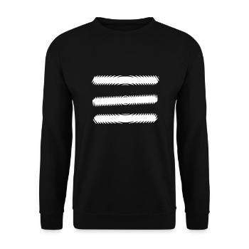 Lignes | Lignes ondulées | symboles | Modèle - Sweat-shirt Unisexe - noir - Devant - Alina (178cm) & Michal (187cm)