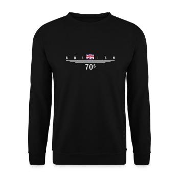 british70s - Unisex Sweatshirt - black - Front - Alina (178cm) & Michal (187cm)
