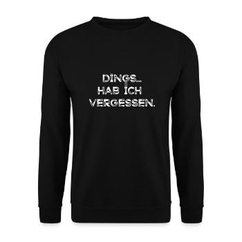 lustiger Spruch Schrift verrgessen Sommer Sonne - Unisex Pullover - Schwarz - Vorne - Alina (178cm) & Michal (187cm)