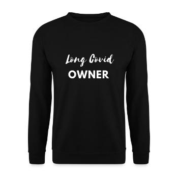 long covid owner Virus Lockdown Spreader Funny - Unisex Sweatshirt - black - Front - Alina (178cm) & Michal (187cm)