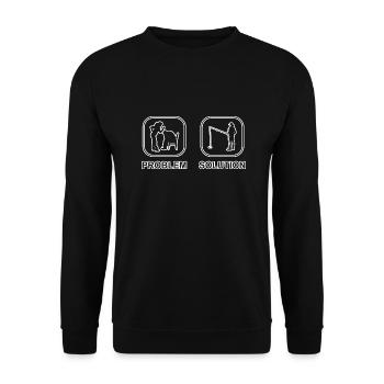 Fishing Fishing Angler Fishing Fishing Fishing Hooks - Unisex Sweatshirt - black - Front - Alina (178cm) & Michal (187cm)