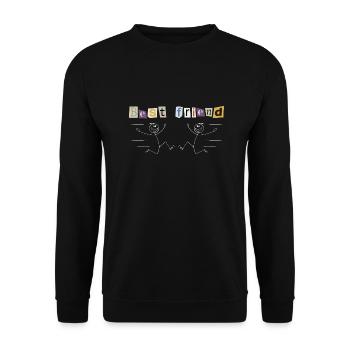 BEST FRIEND two - Unisex Sweatshirt - black - Front - Alina (178cm) & Michal (187cm)
