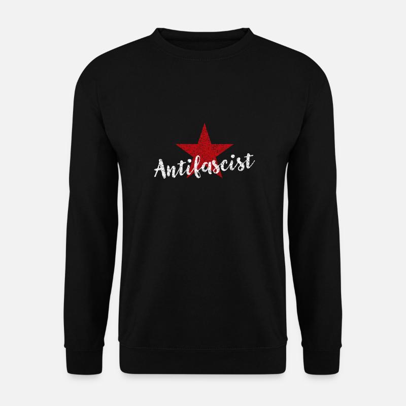 Antifaschistischer Roter Stern - Unisex Pullover - Schwarz