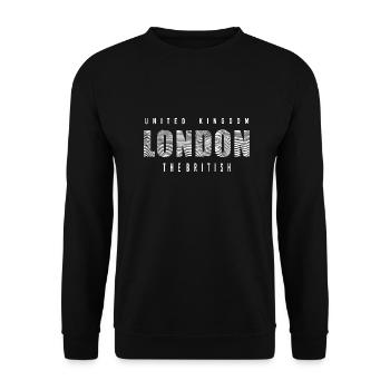 LONDON - Sweat-shirt Unisexe - noir - Devant - Alina (178cm) & Michal (187cm)