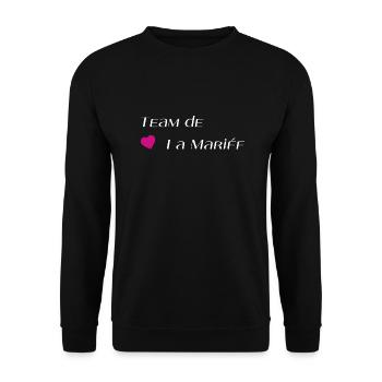 Team de la mariée - Sweat-shirt Unisexe - noir - Devant - Alina (178cm) & Michal (187cm)