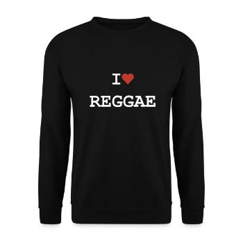 Ich liebe Reggae - Kreyol Sat - Unisex Pullover - Schwarz - Vorne - Alina (178cm) & Michal (187cm)