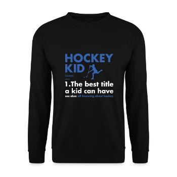 Sport Kid Definition Hockey - Unisex Pullover - Schwarz - Vorne - Alina (178cm) & Michal (187cm)