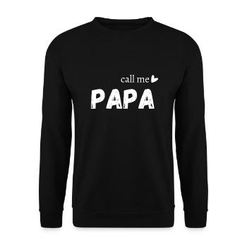 Call me dad - Unisex Sweatshirt - black - Front - Alina (178cm) & Michal (187cm)
