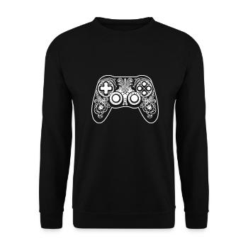 Controller Gaming Video Games Gamepad - Unisex Sweatshirt - black - Front - Alina (178cm) & Michal (187cm)