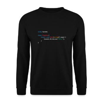 Developer c web humor funny - Unisex Sweatshirt - black - Front - Alina (178cm) & Michal (187cm)