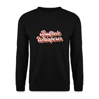 Butthole Whisperer Sarcastic Jokes Retro Vintage - Sweat-shirt Unisexe - noir - Devant - Alina (178cm) & Michal (187cm)