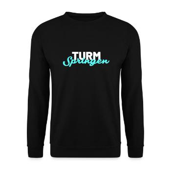 Turmspringen logo - Unisex Pullover - Schwarz - Vorne - Alina (178cm) & Michal (187cm)