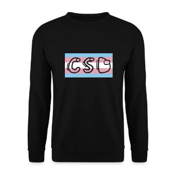 Drapeau de la fierté trans CSD - Sweat-shirt Unisexe - noir - Devant - Alina (178cm) & Michal (187cm)