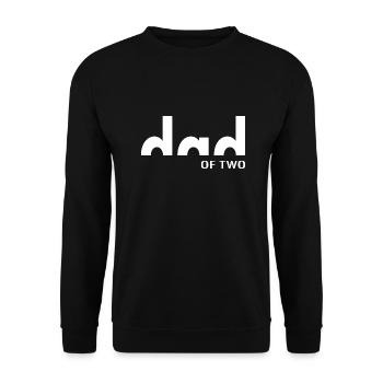 Vater Vatertag Dad of two Eltern - Unisex Pullover - Schwarz - Vorne - Alina (178cm) & Michal (187cm)