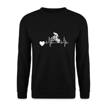 Fahrrad Radfahrer Fahrradfahrer Radeln Radfahren - Unisex Pullover - Schwarz - Vorne - Alina (178cm) & Michal (187cm)
