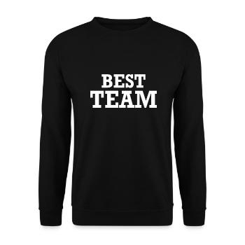 Best Team Freundschaft Verein - Unisex Pullover - Schwarz - Vorne - Alina (178cm) & Michal (187cm)
