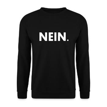 Nein - Unisex Pullover - Schwarz - Vorne - Alina (178cm) & Michal (187cm)