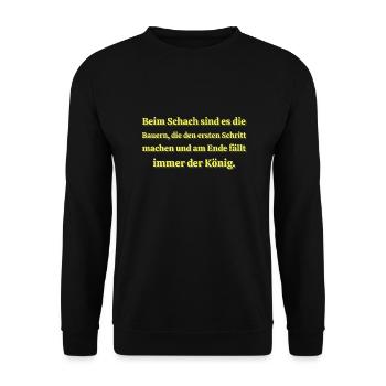 Peasant Protest King Falls - Unisex Sweatshirt - black - Front - Alina (178cm) & Michal (187cm)