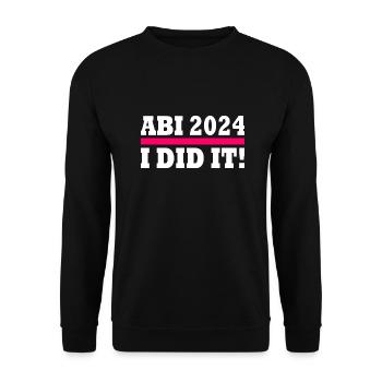 Abi 2024 - Unisex Pullover - Schwarz - Vorne - Alina (178cm) & Michal (187cm)