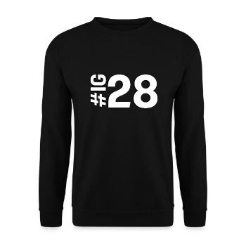 IG28 - Sweat-shirt Unisexe - noir - Devant - Alina (178cm) & Michal (187cm)
