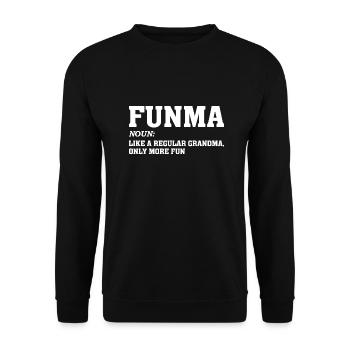 Funma and Funpa Shirts Like A Regular Grandma - Unisex Sweatshirt - black - Front - Alina (178cm) & Michal (187cm)