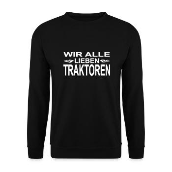 Traktor - Unisex Pullover - Schwarz - Vorne - Alina (178cm) & Michal (187cm)