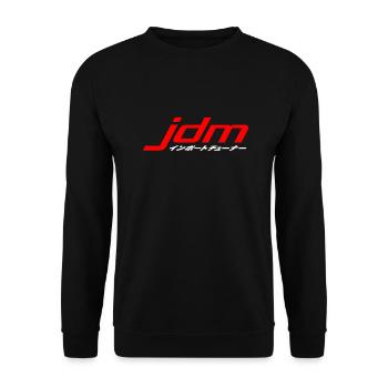 Jdm Japan Tuning - Unisex Pullover - Schwarz - Vorne - Alina (178cm) & Michal (187cm)