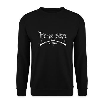 We the People - Founding Fathers Constitution - Unisex Sweatshirt - black - Front - Alina (178cm) & Michal (187cm)