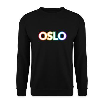 OSLO RAINBOW HAPPY PRIDE - Sweat-shirt Unisexe - noir - Devant - Alina (178cm) & Michal (187cm)