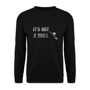 Es ist keine Übung. Es ist ein Paintball-Marker - Unisex Pullover - Schwarz - Vorne - Alina (178cm) & Michal (187cm)