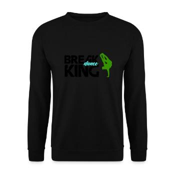 Break Dance King - Unisex Sweatshirt - black - Front - Alina (178cm) & Michal (187cm)