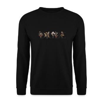 Bride to be, Braut, Zukünftige, Hochzeit, JGA - Unisex Pullover - Schwarz - Vorne - Alina (178cm) & Michal (187cm)