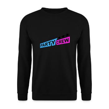 Party Crew Fun Stars Celebrate Team Friends Member - Unisex Sweatshirt - black - Front - Alina (178cm) & Michal (187cm)