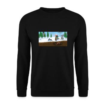 The Little Robber's Daughter - Unisex Sweatshirt - black - Front - Alina (178cm) & Michal (187cm)