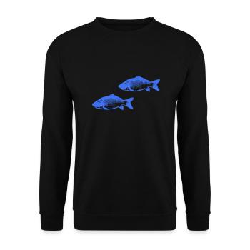Pisces - Unisex Sweatshirt - black - Front - Alina (178cm) & Michal (187cm)