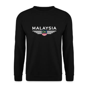 Malaisie Fan Outfit T Shirt Design - Sweat-shirt Unisexe - noir - Devant - Alina (178cm) & Michal (187cm)
