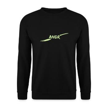 Gift for André - Unisex Sweatshirt - black - Front - Alina (178cm) & Michal (187cm)