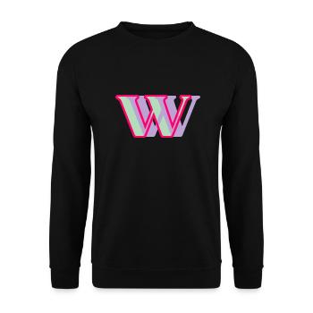 Multicolor letter w - Unisex Sweatshirt - black - Front - Alina (178cm) & Michal (187cm)