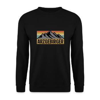 Arzgebirg Hamit - Unisex Pullover - Schwarz - Vorne - Alina (178cm) & Michal (187cm)