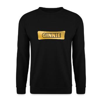 Prénom Ginnie - Sweat-shirt Unisexe - noir - Devant - Alina (178cm) & Michal (187cm)