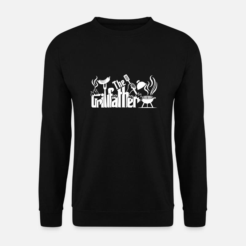 Grillen BBQ Vater Papa am Grill - Unisex Pullover - Schwarz