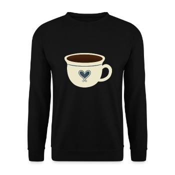 Cup of Coffee - Unisex Sweatshirt - black - Front - Alina (178cm) & Michal (187cm)