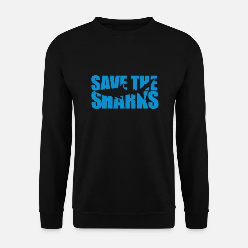 save-the-sharks - Unisex Pullover - Schwarz