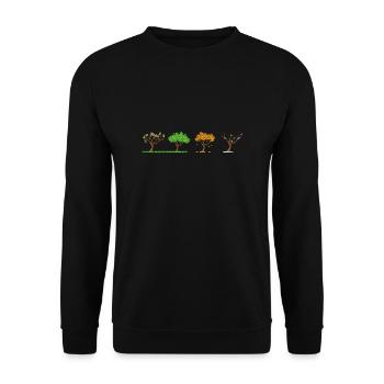 seasons - Unisex Pullover - Schwarz - Vorne - Alina (178cm) & Michal (187cm)