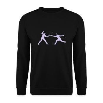 fechter_2c - Unisex Sweatshirt - black - Front - Alina (178cm) & Michal (187cm)