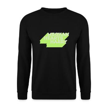 Meghan hearts Harry - Unisex Sweatshirt - black - Front - Alina (178cm) & Michal (187cm)